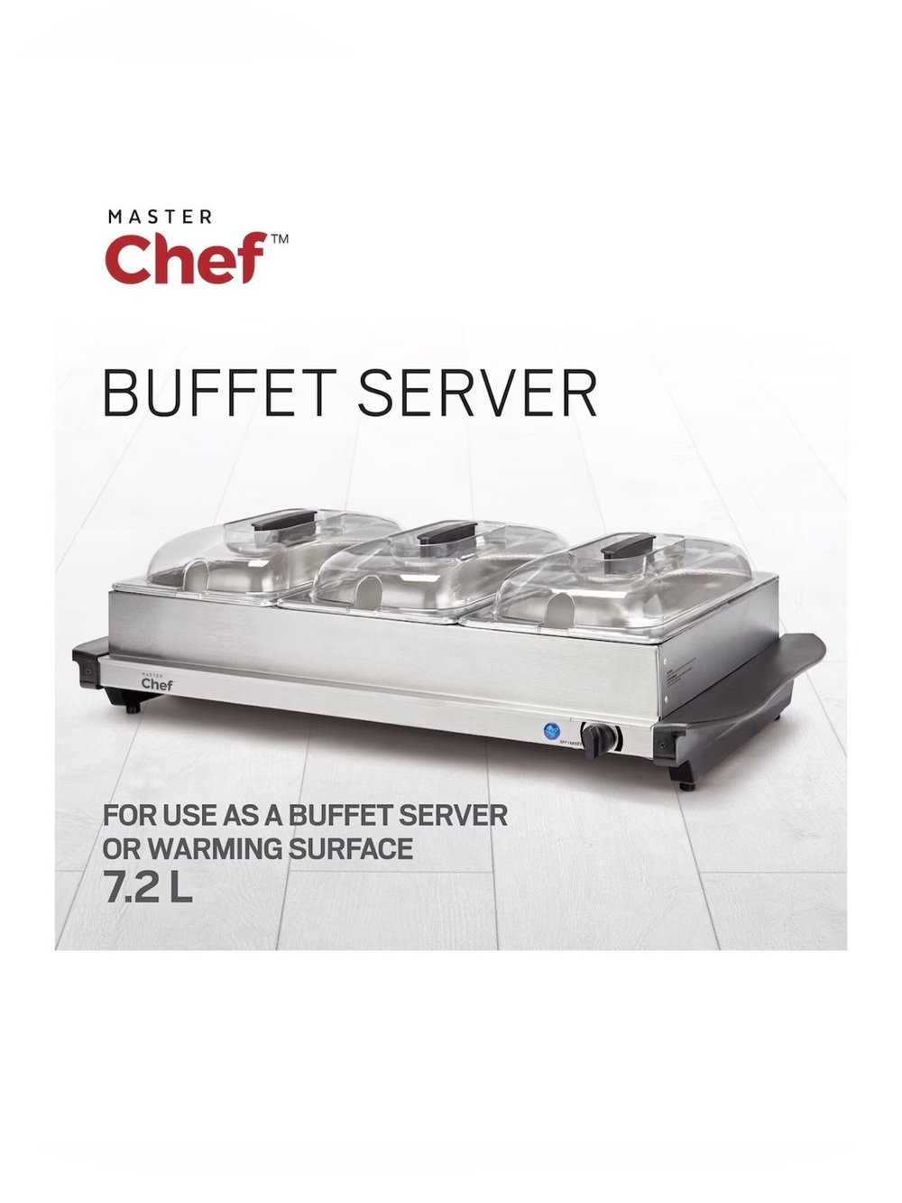 Thanksgiving Solution! Stainless Steel Buffet Warmer with Clear Lids